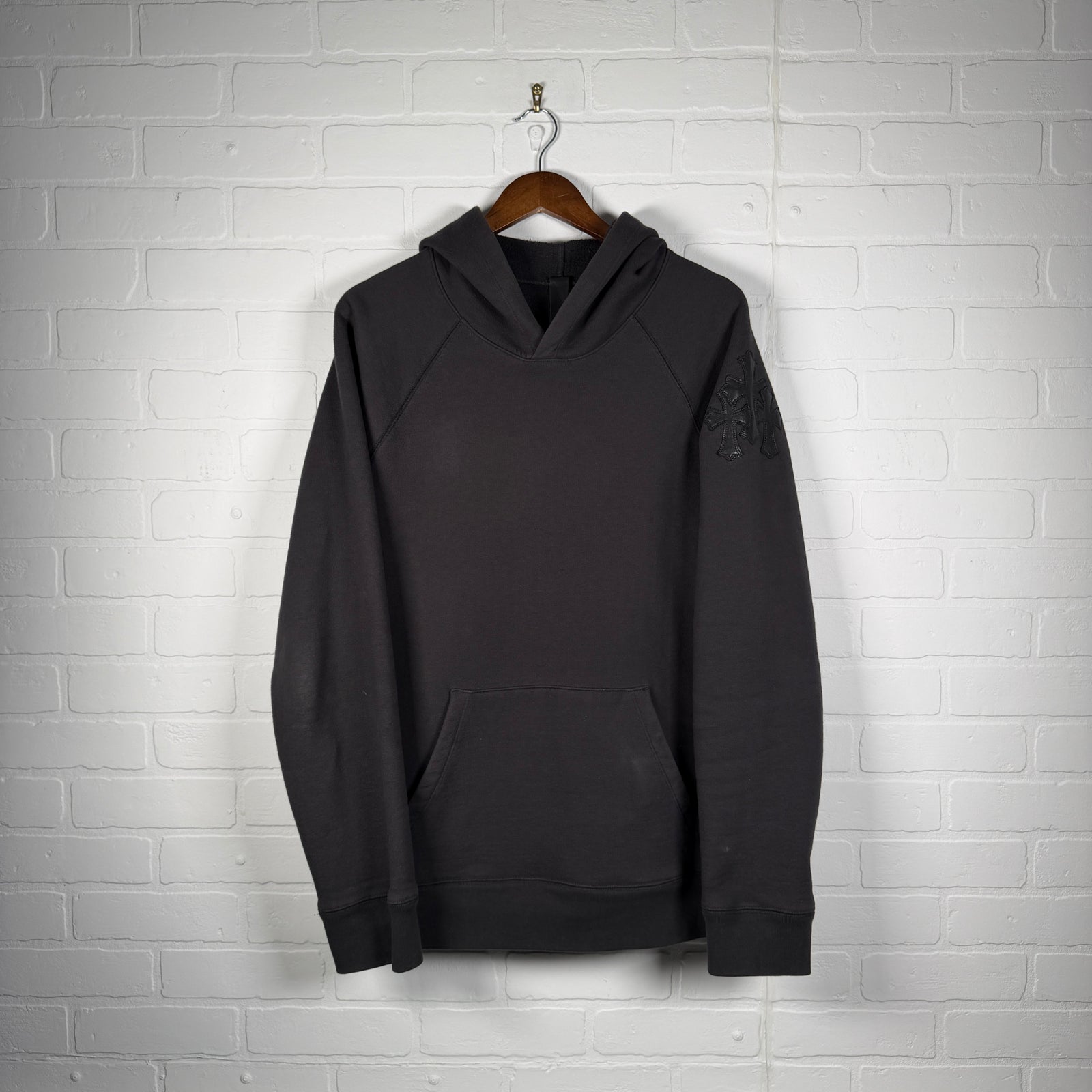 Chrome Hearts Black Triple Cross Patch Paper Jam Hoodie