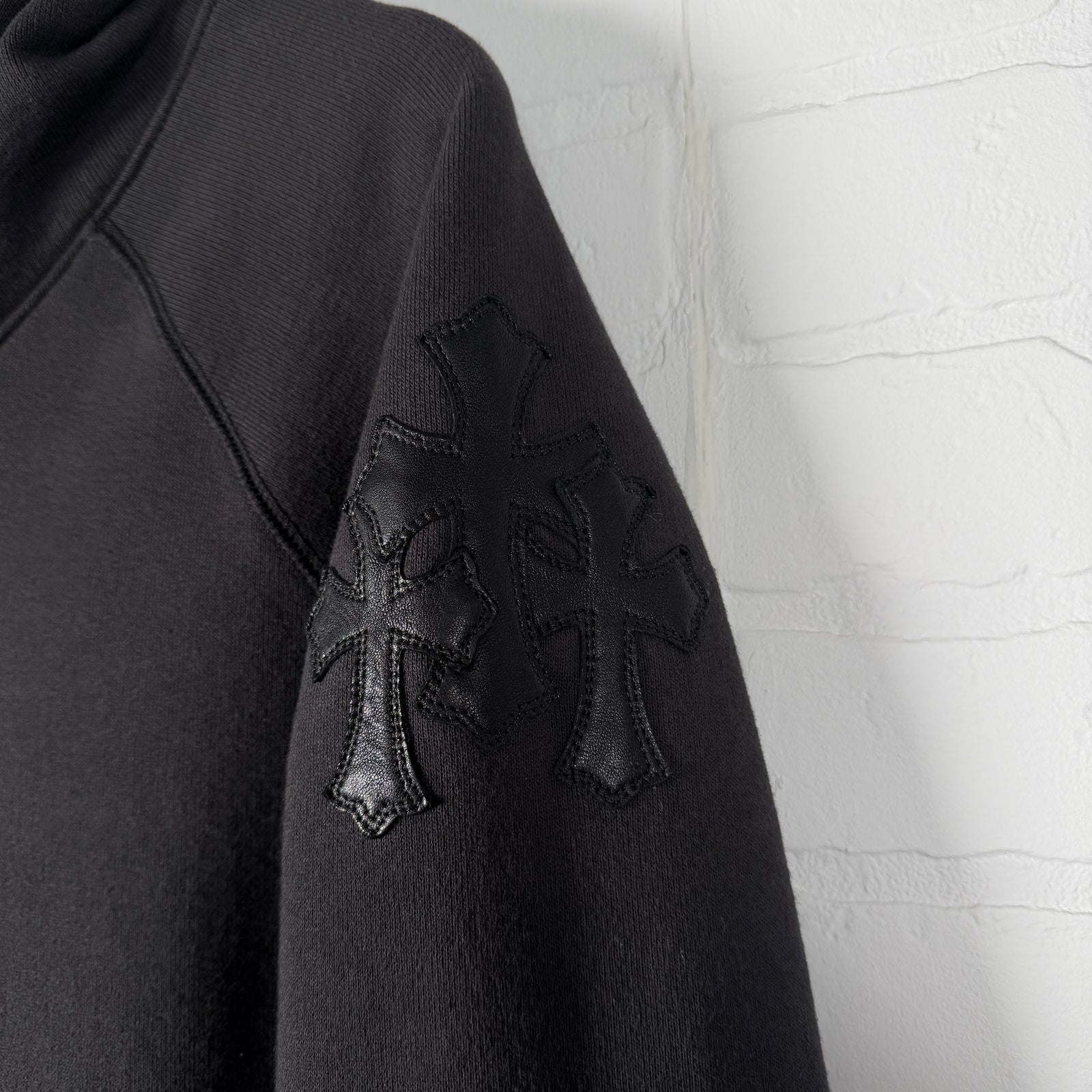 Chrome Hearts Black Triple Cross Patch Paper Jam Hoodie