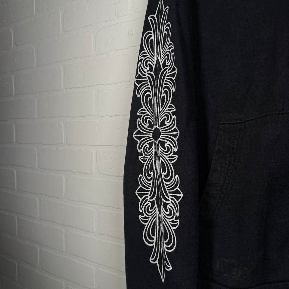 Chrome Hearts Floral Horseshoe Zip Up Hoodie