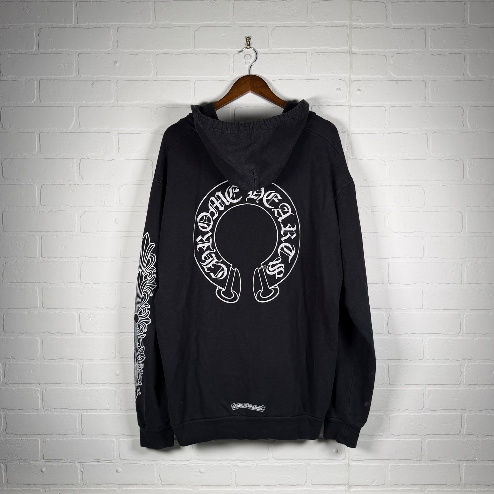 Chrome Hearts Floral Horseshoe Zip Up Hoodie