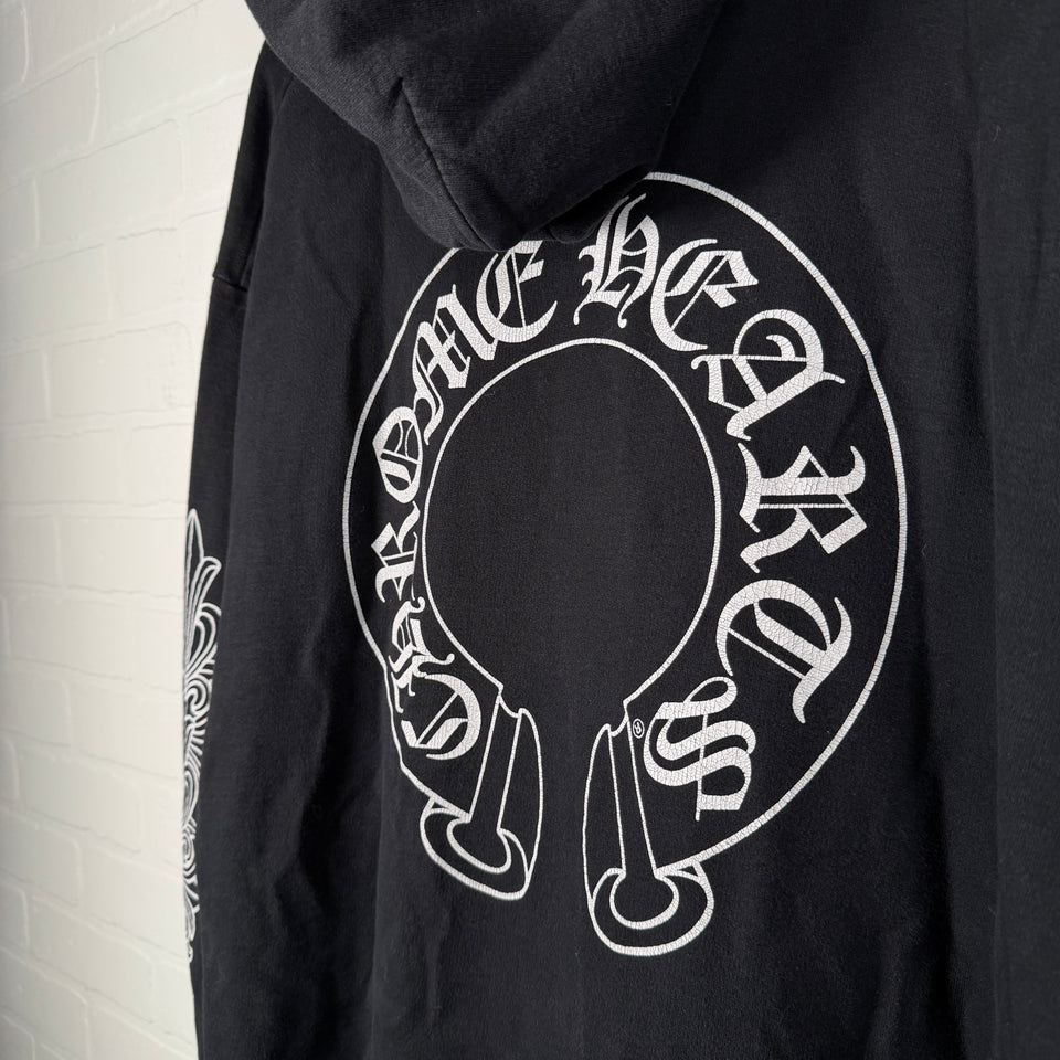 Chrome Hearts Floral Horseshoe Zip Up Hoodie
