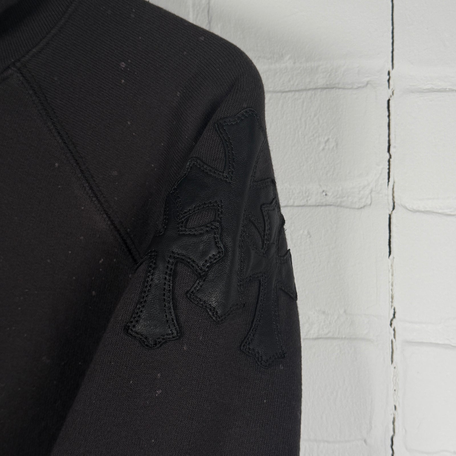 Chrome Hearts Black Triple Cross Patch Paper Jam Hoodie