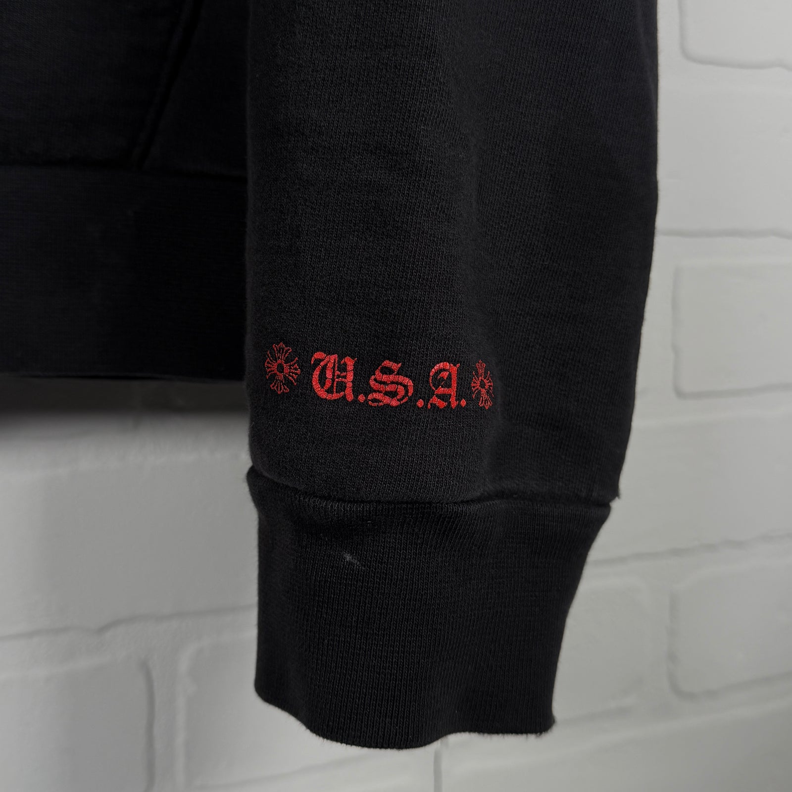 Chrome Hearts Online Exclusive Red Horseshoe Hoodie