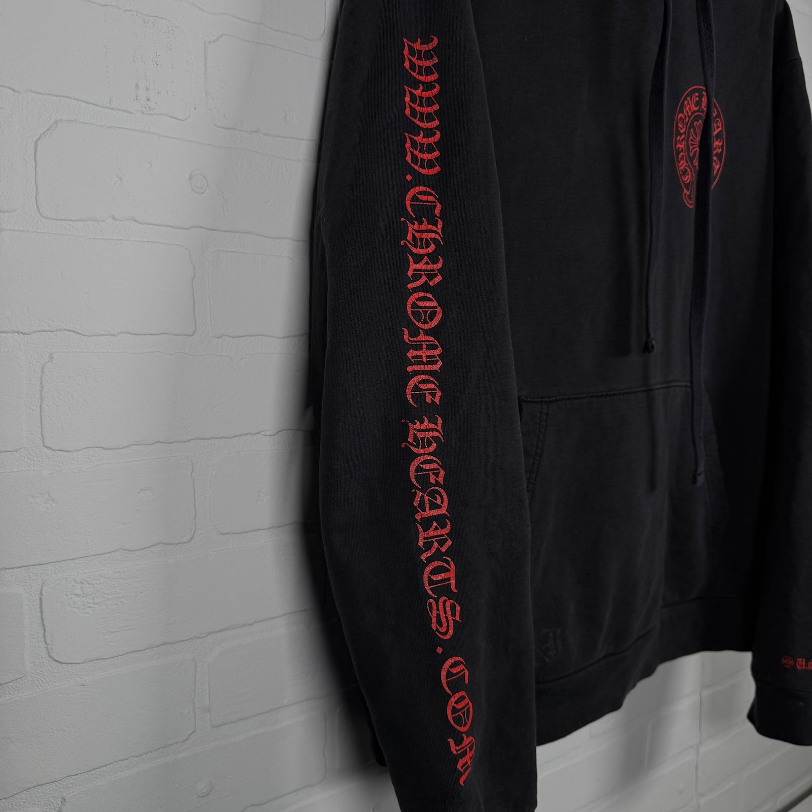 Chrome Hearts Online Exclusive Red Horseshoe Hoodie