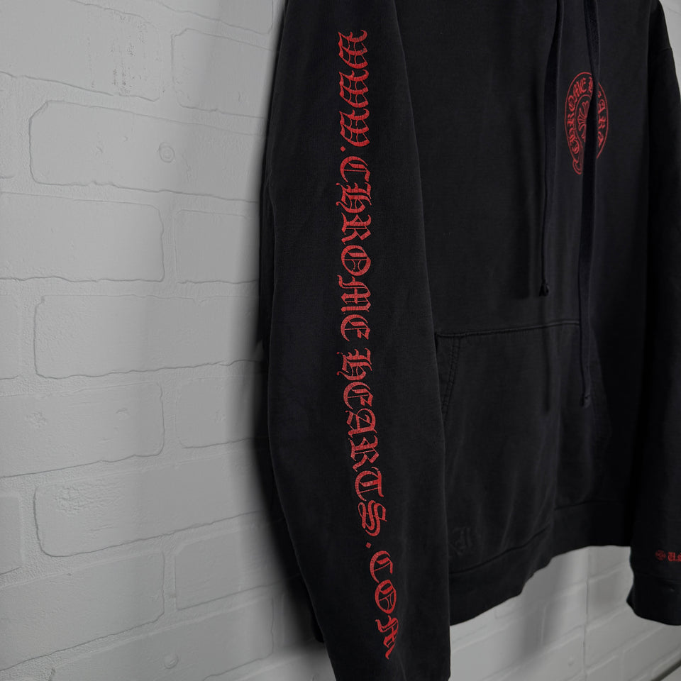 Chrome Hearts Online Exclusive Red Horseshoe Hoodie