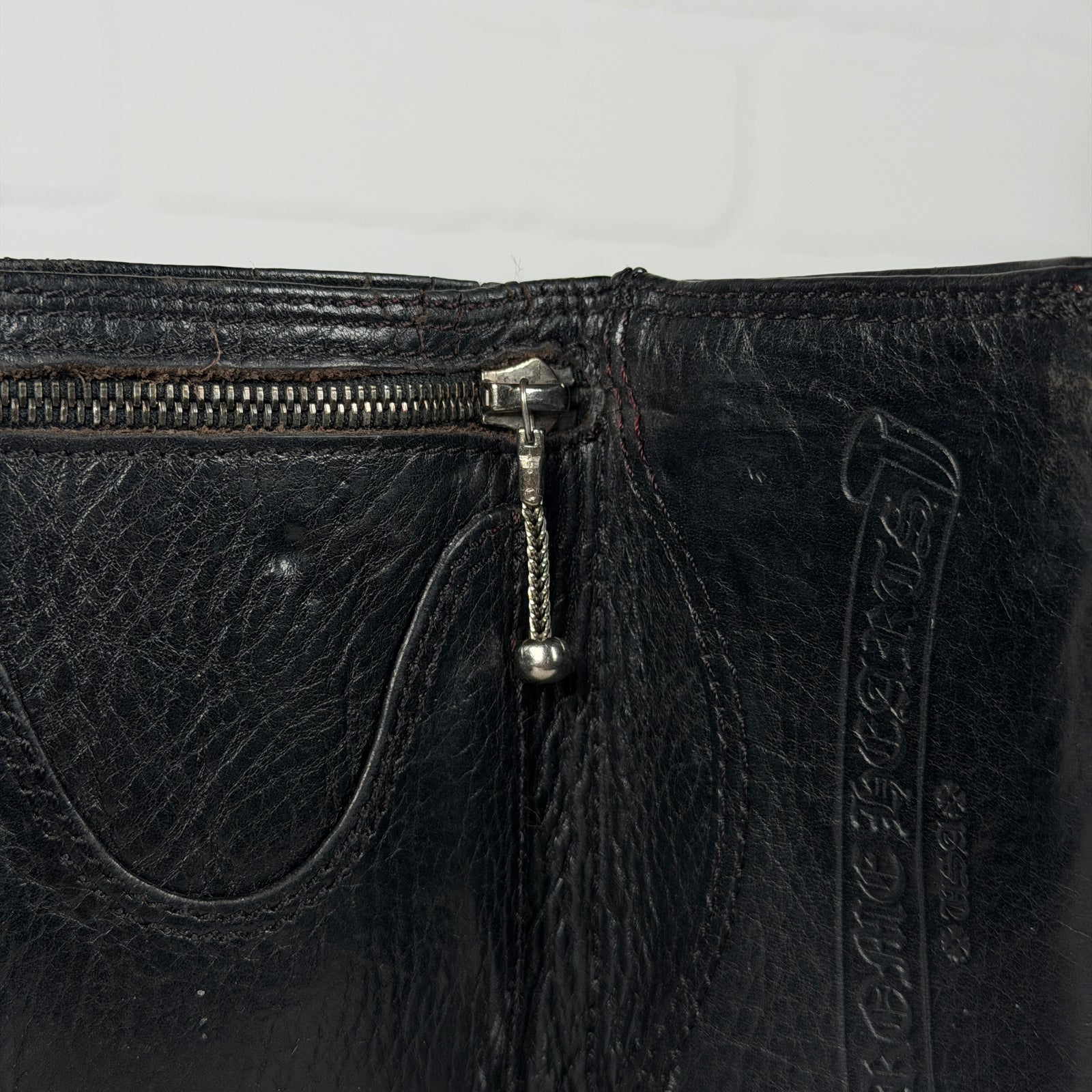 Chrome Hearts 26 Link Star Ball Wallet Chain & Fleur Button Trifold Wallet