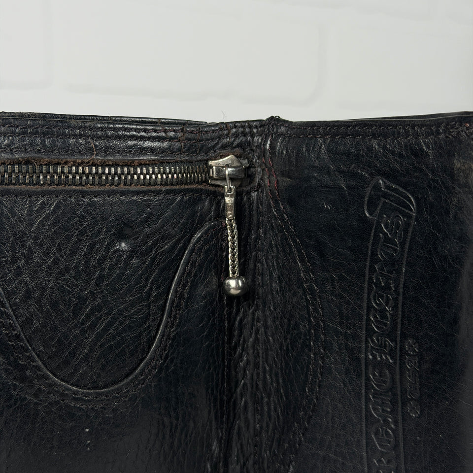 Chrome Hearts 26 Link Star Ball Wallet Chain & Fleur Button Trifold Wallet