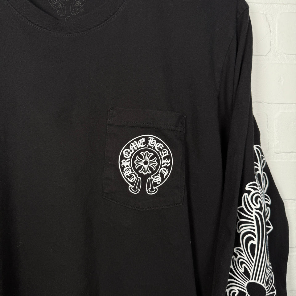 Chrome Hearts Miami Exclusive Floral Horseshoe Long Sleeve