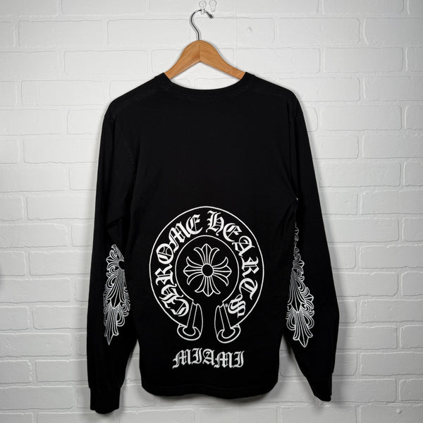 Chrome Hearts Miami Exclusive Floral Horseshoe Long Sleeve