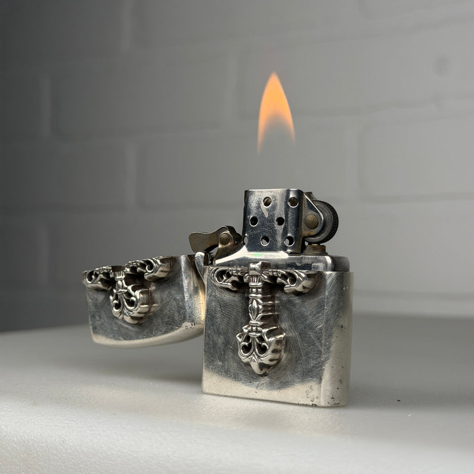 Chrome Hearts Filigree Cross Zippo Lighter
