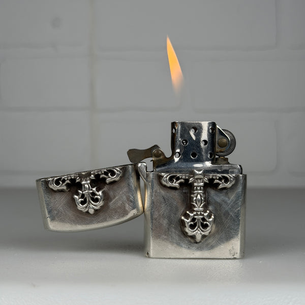 Chrome Hearts Filigree Cross Zippo Lighter