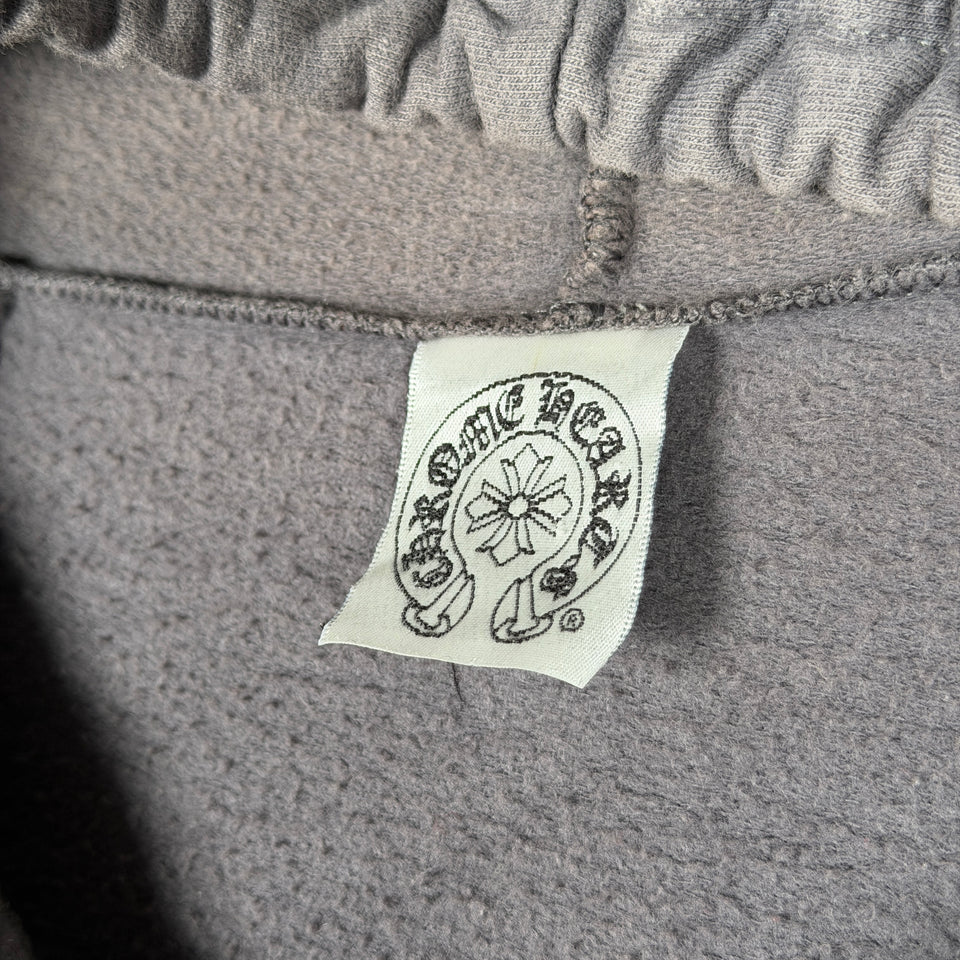 Chrome Hearts Vintage Floral Scroll Logo Zip Up Hoodie