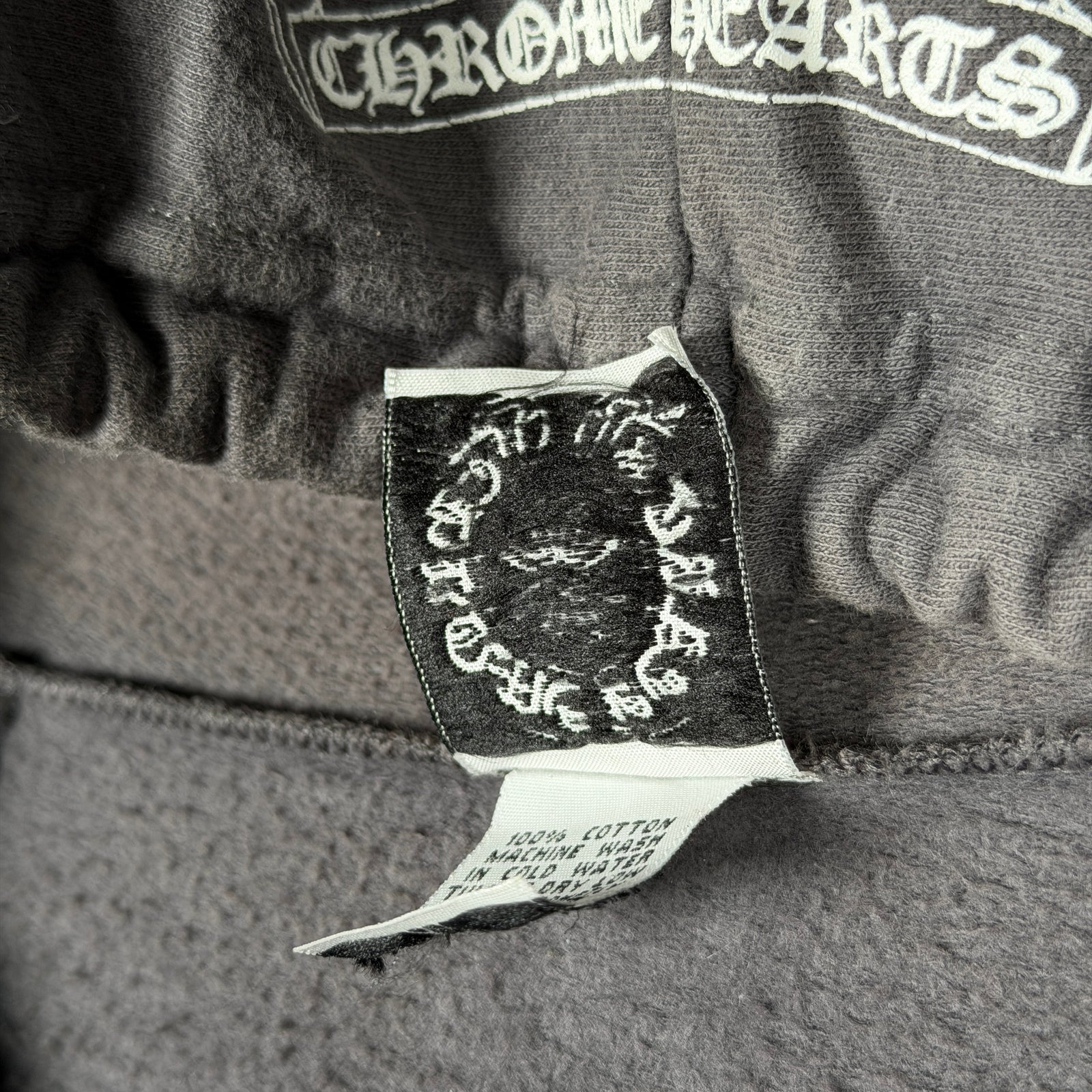 Chrome Hearts Vintage Floral Scroll Logo Zip Up Hoodie