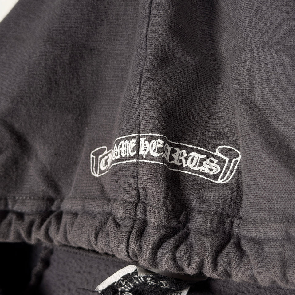 Chrome Hearts Vintage Floral Scroll Logo Zip Up Hoodie