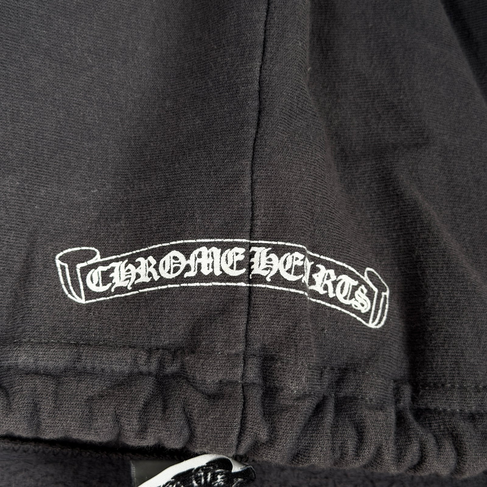 Chrome Hearts Vintage Floral Scroll Logo Zip Up Hoodie