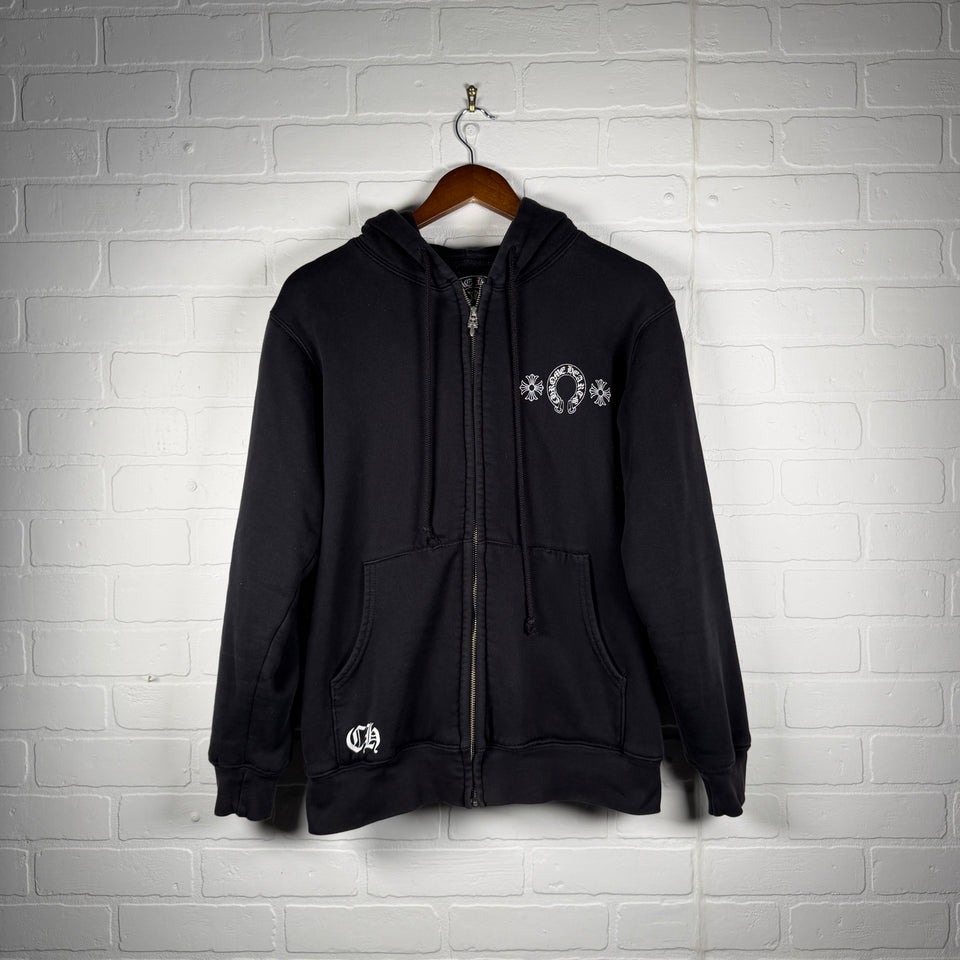 Chrome Hearts Vintage Thermal Horseshoe Plus Zip Up Hoodie