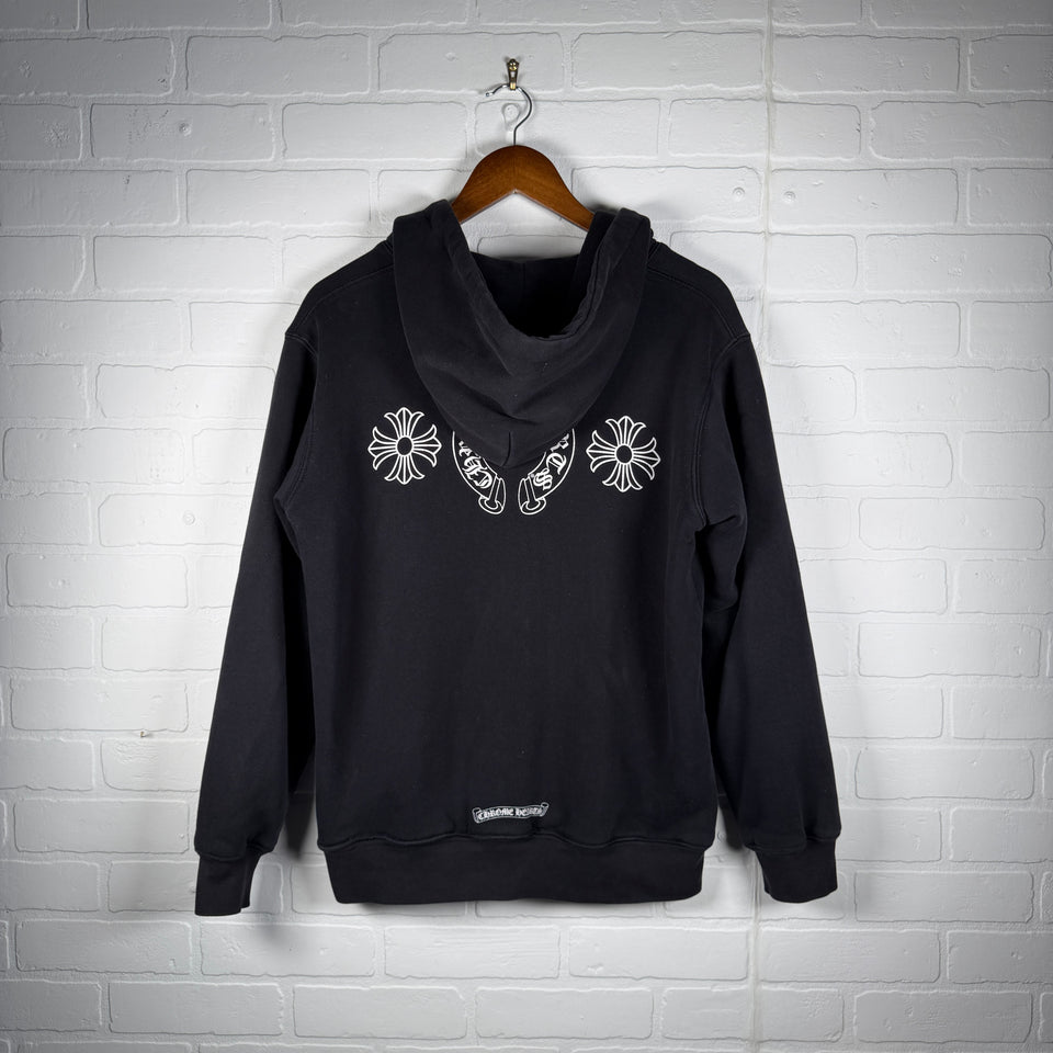 Chrome Hearts Vintage Thermal Horseshoe Plus Zip Up Hoodie