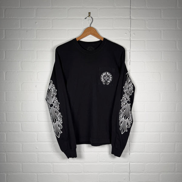 Chrome Hearts Los Angeles Exclusive Floral Horseshoe Long Sleeve