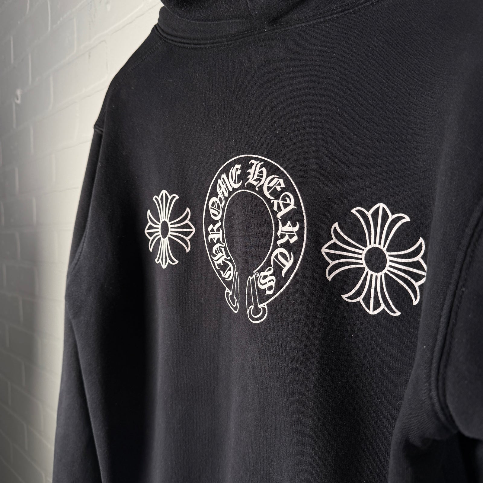 Chrome Hearts Vintage Thermal Horseshoe Plus Zip Up Hoodie