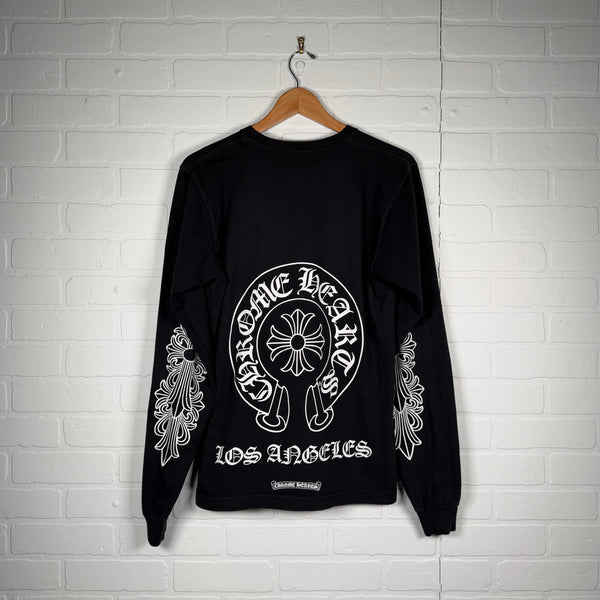 Chrome Hearts Los Angeles Exclusive Floral Horseshoe Long Sleeve