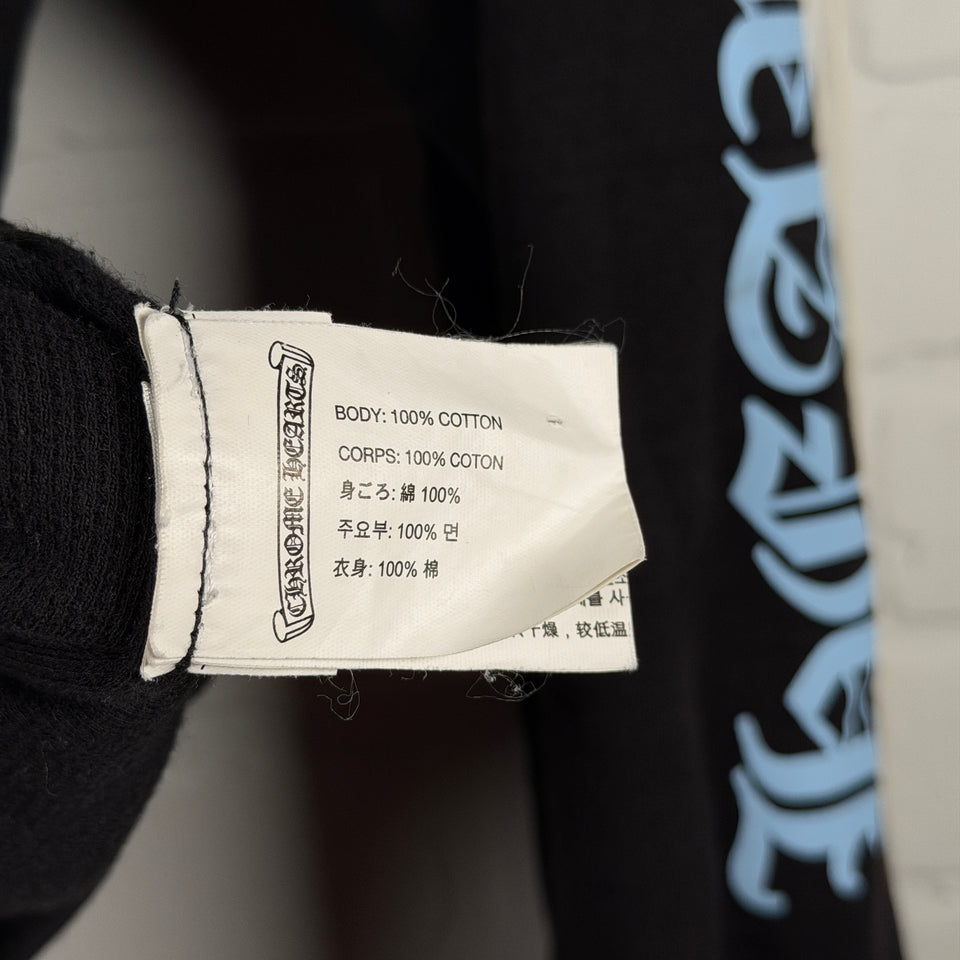 Chrome Hearts Thermal Icey Blue Script Logo Zip Up Hoodie