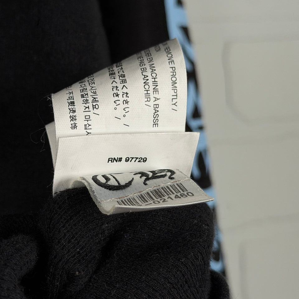 Chrome Hearts Thermal Icey Blue Script Logo Zip Up Hoodie