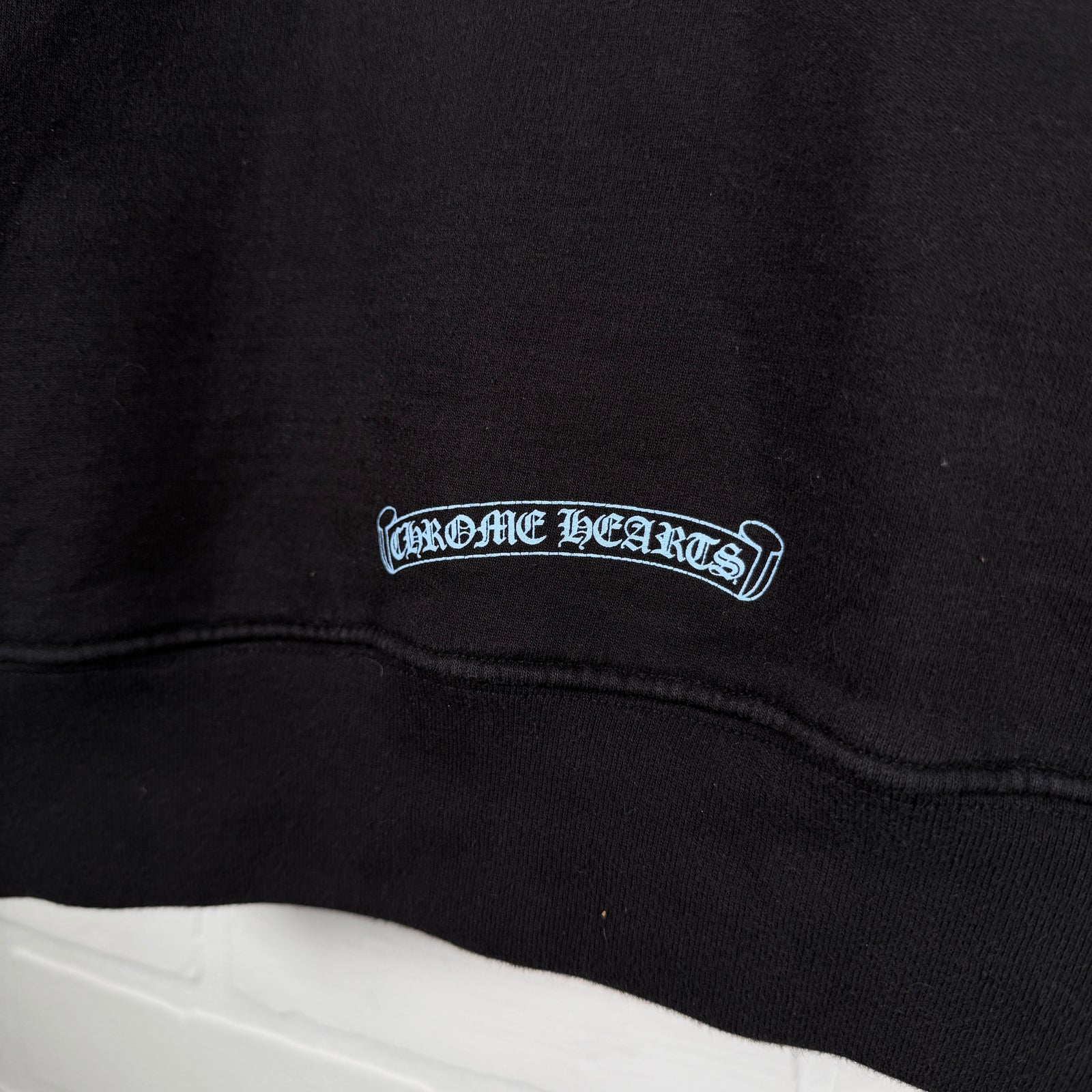 Chrome Hearts Thermal Icey Blue Script Logo Zip Up Hoodie