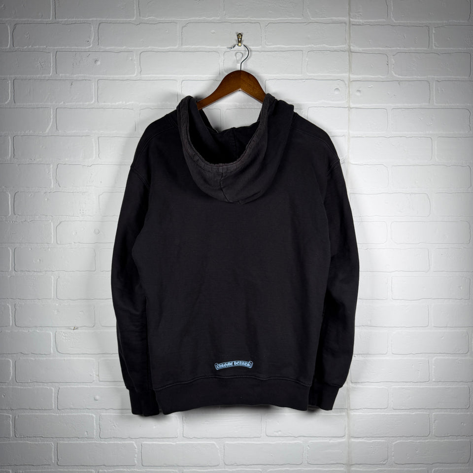 Chrome Hearts Thermal Icey Blue Script Logo Zip Up Hoodie