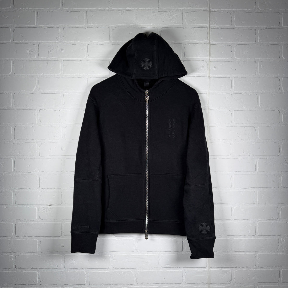 Chrome Hearts Y Not Black Plus Patch Zip Up Hoodie