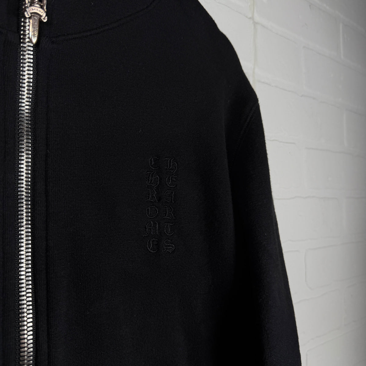 Chrome Hearts Y Not Black Plus Patch Zip Up Hoodie