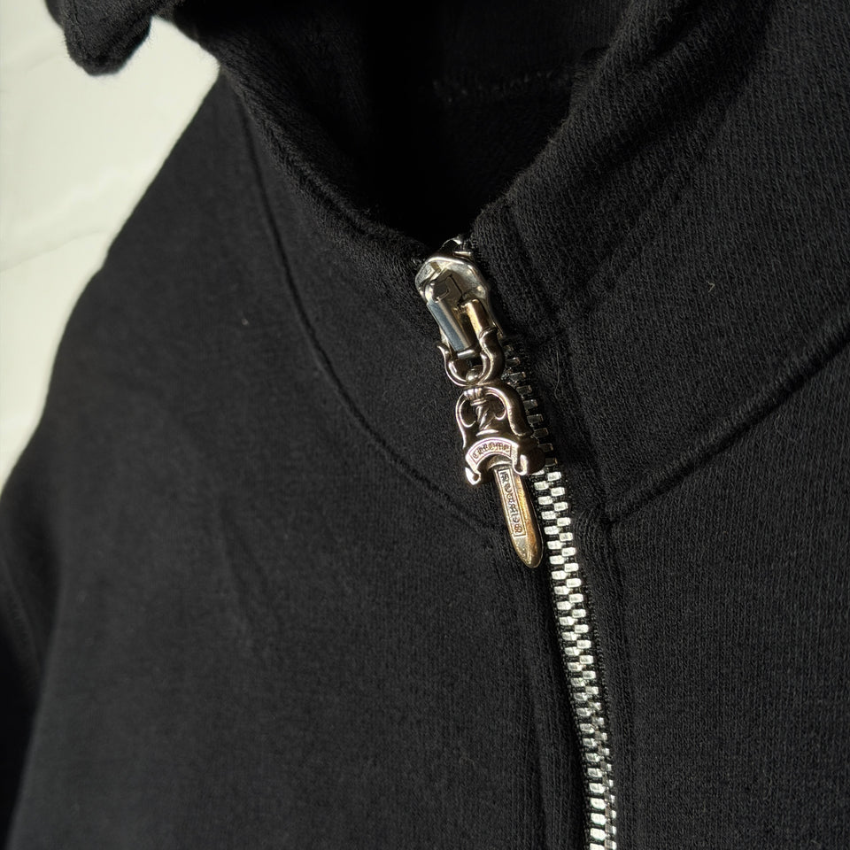 Chrome Hearts Y Not Black Plus Patch Zip Up Hoodie