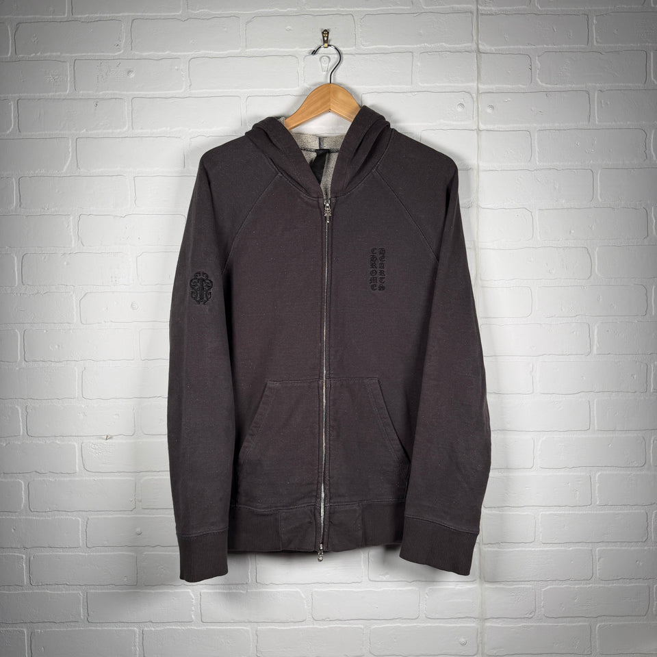 Chrome Hearts Y Not Vine Dagger Embroidered Zip Up Hoodie