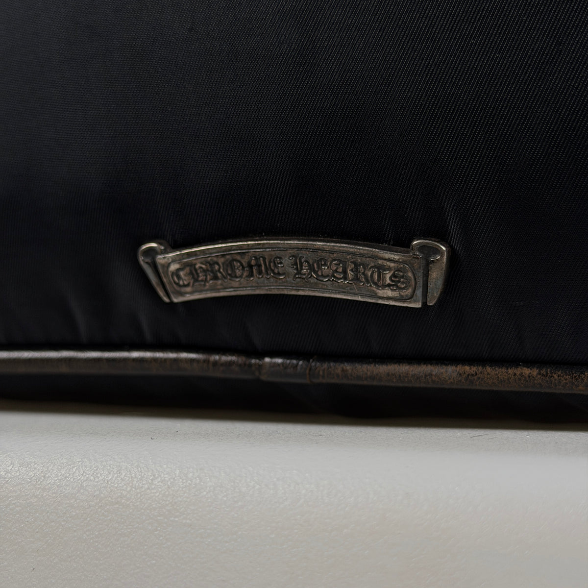 Chrome Hearts Brown Cross Patch Gym Bowling Bag