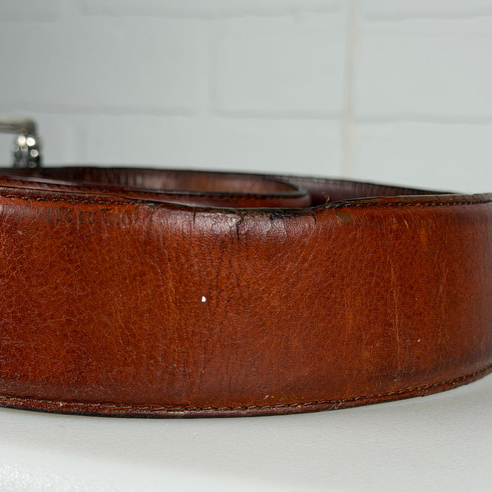 Chrome Hearts Brown Strap Double Roller Belt