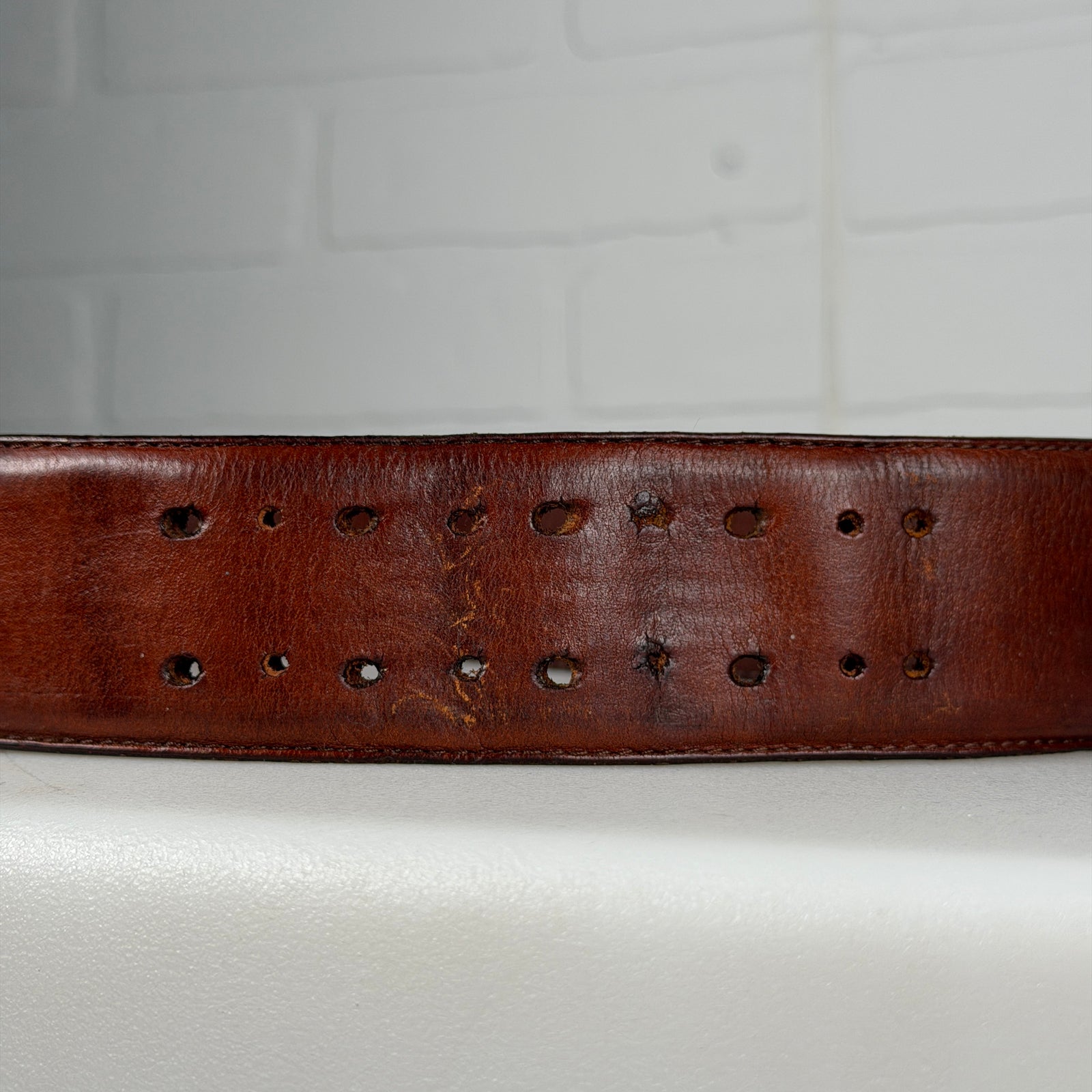 Chrome Hearts Brown Strap Double Roller Belt