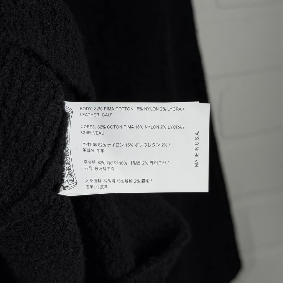 Chrome Hearts Pony Hair Cross Patch Knit Hoodie