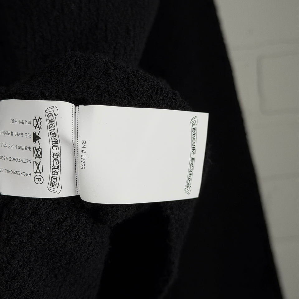 Chrome Hearts Pony Hair Cross Patch Knit Hoodie