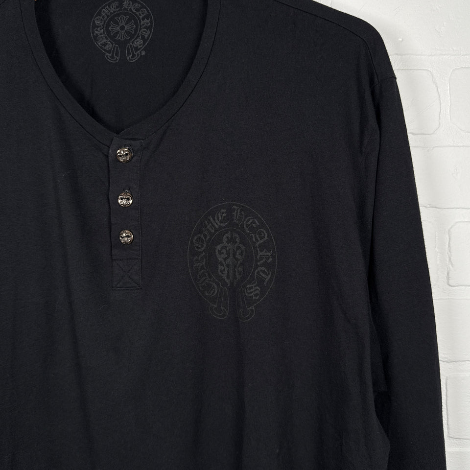 Chrome Hearts Fleur Button Henley Long Sleeve