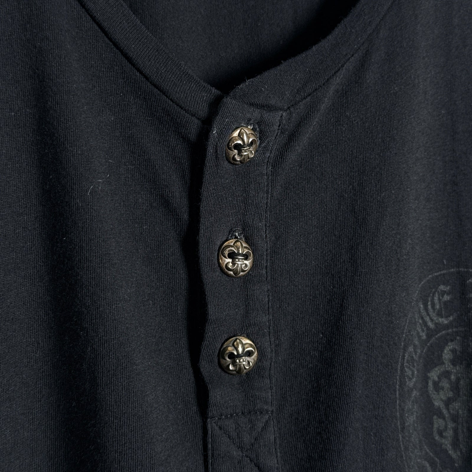 Chrome Hearts Fleur Button Henley Long Sleeve