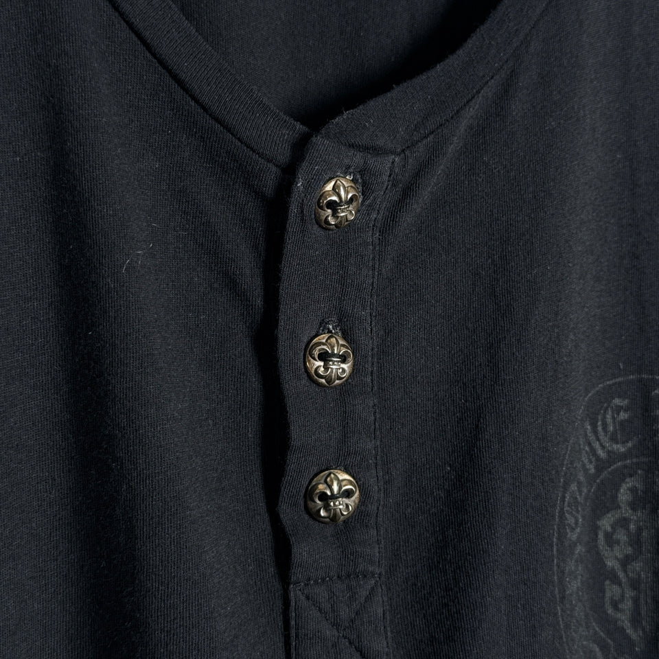 Chrome Hearts Fleur Button Henley Long Sleeve