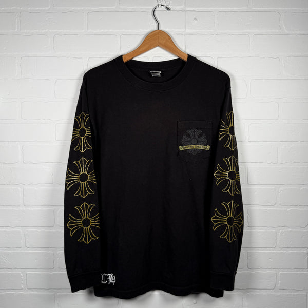 Chrome Hearts Vintage Gold Horseshoe Long Sleeve