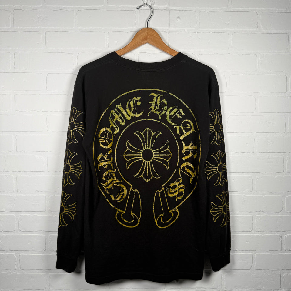 Chrome Hearts Vintage Gold Horseshoe Long Sleeve