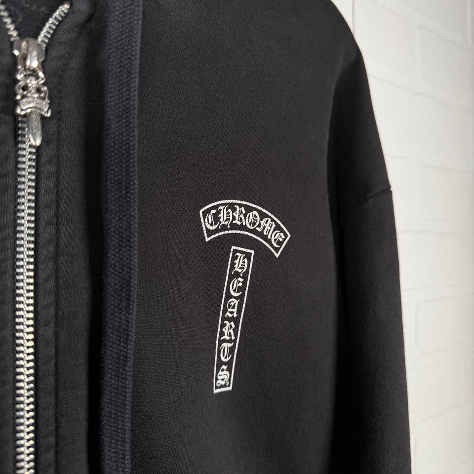 Chrome Hearts T-Bar Logo Zip Up Hoodie