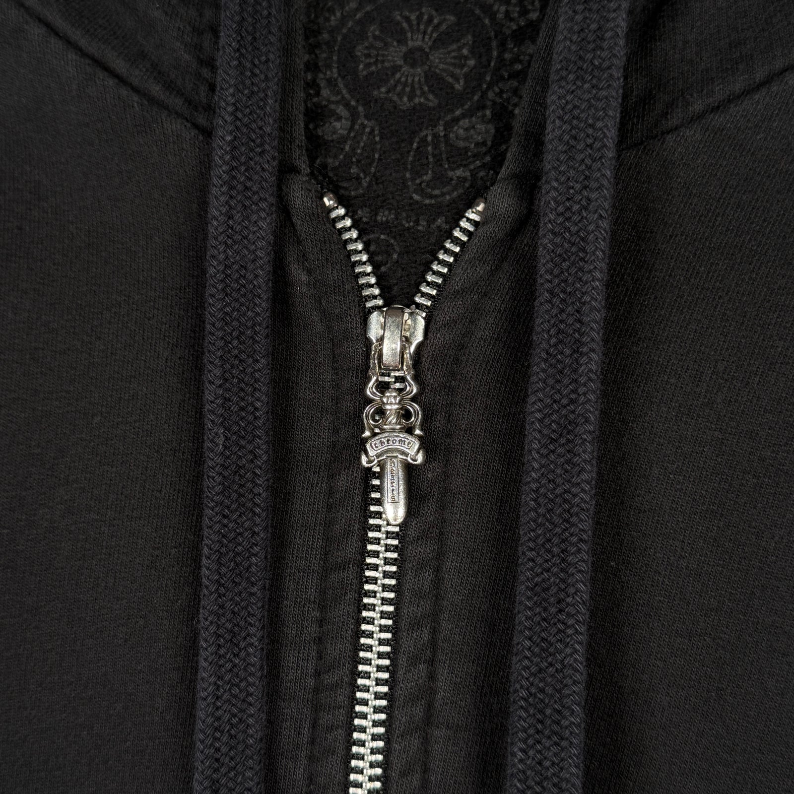 Chrome Hearts T-Bar Logo Zip Up Hoodie