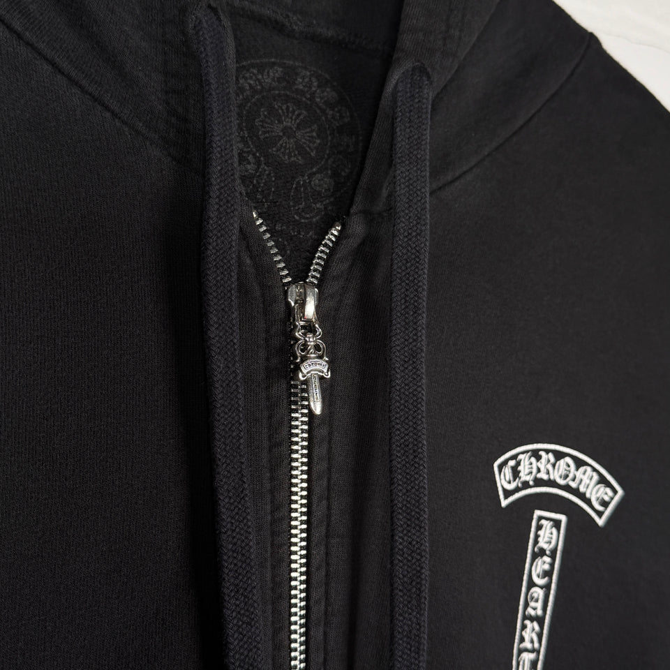 Chrome Hearts T-Bar Logo Zip Up Hoodie