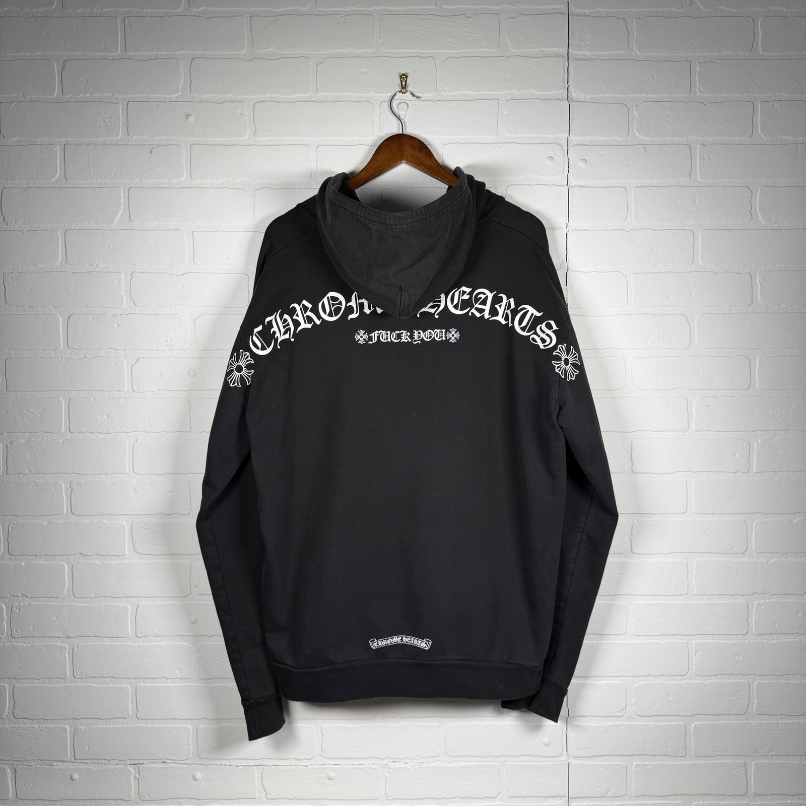 Chrome Hearts T-Bar Logo Zip Up Hoodie