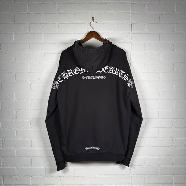 Chrome Hearts T-Bar Logo Zip Up Hoodie