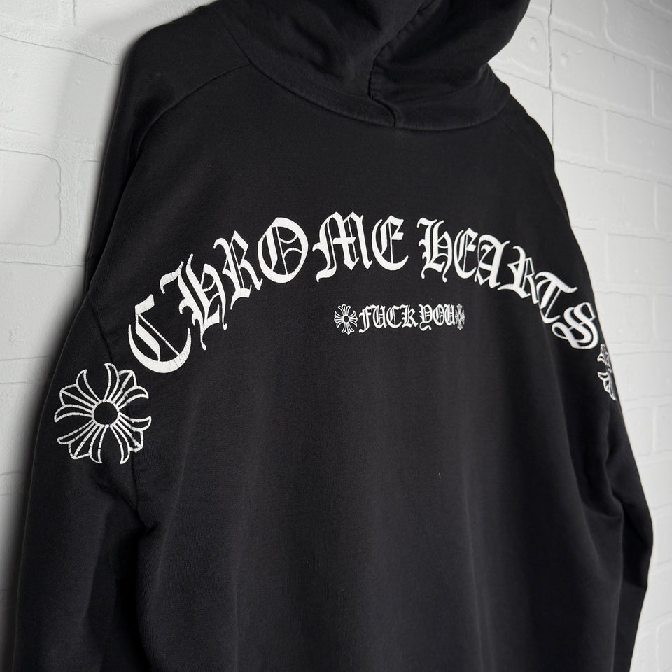 Chrome Hearts T-Bar Logo Zip Up Hoodie