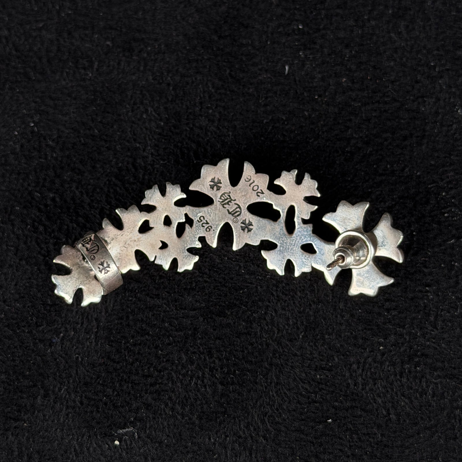 Chrome Hearts Cluster Plus Cross Earring