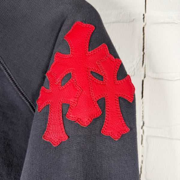 Chrome Hearts Red Triple Cross Patch Paper Jam Hoodie